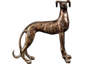 Rudi Greyhound Sculpture Brass